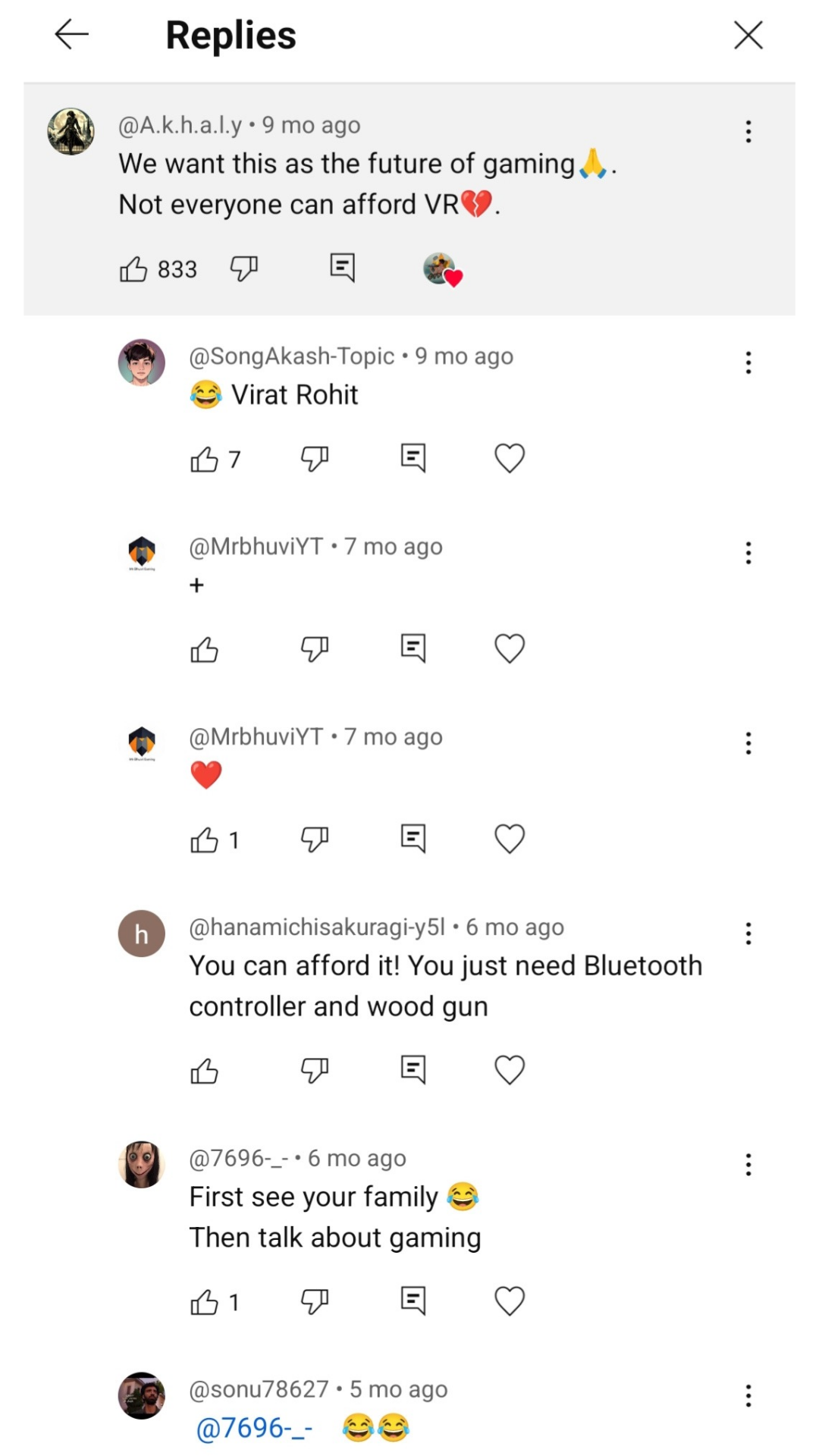 User message